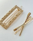 Gold Hair Clips Set