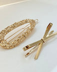 Gold Hair Clips Set