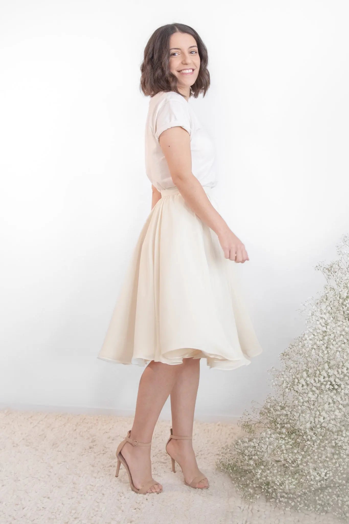 Chiffon Midi Skirt Birdie. Skirt birdie
