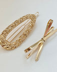 Gold Hair Clips Set