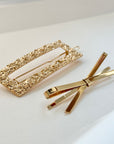 Gold Hair Clips Set
