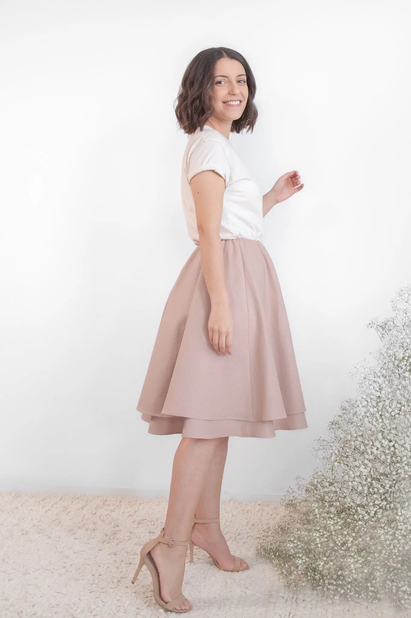 Linen Midi Skirt Birdie. Skirt birdie