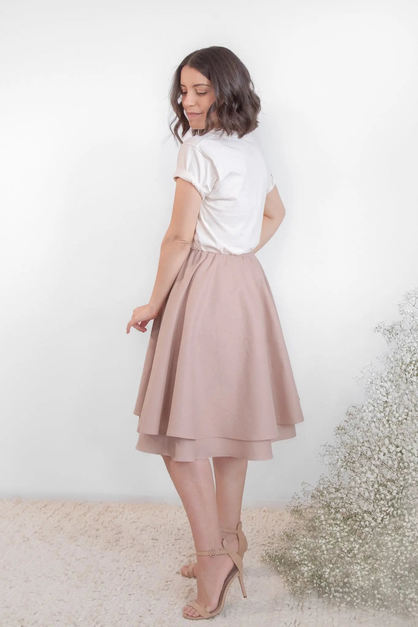 Linen Midi Skirt Birdie. Skirt birdie